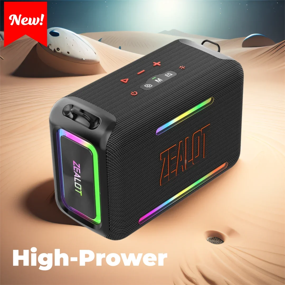 

zealot 120W Portable Bluetooth Speaker, Massive Bass Party Boombox IPX6 Waterproof Speaker Large, Loud Outdoor Speaker
