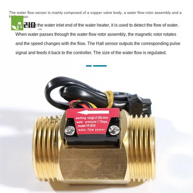 

A21Q -Water Flow Sensor Hall Flow Meter 1 Inch External Wire Copper Water Flow Sensor Turbine Flow Meter
