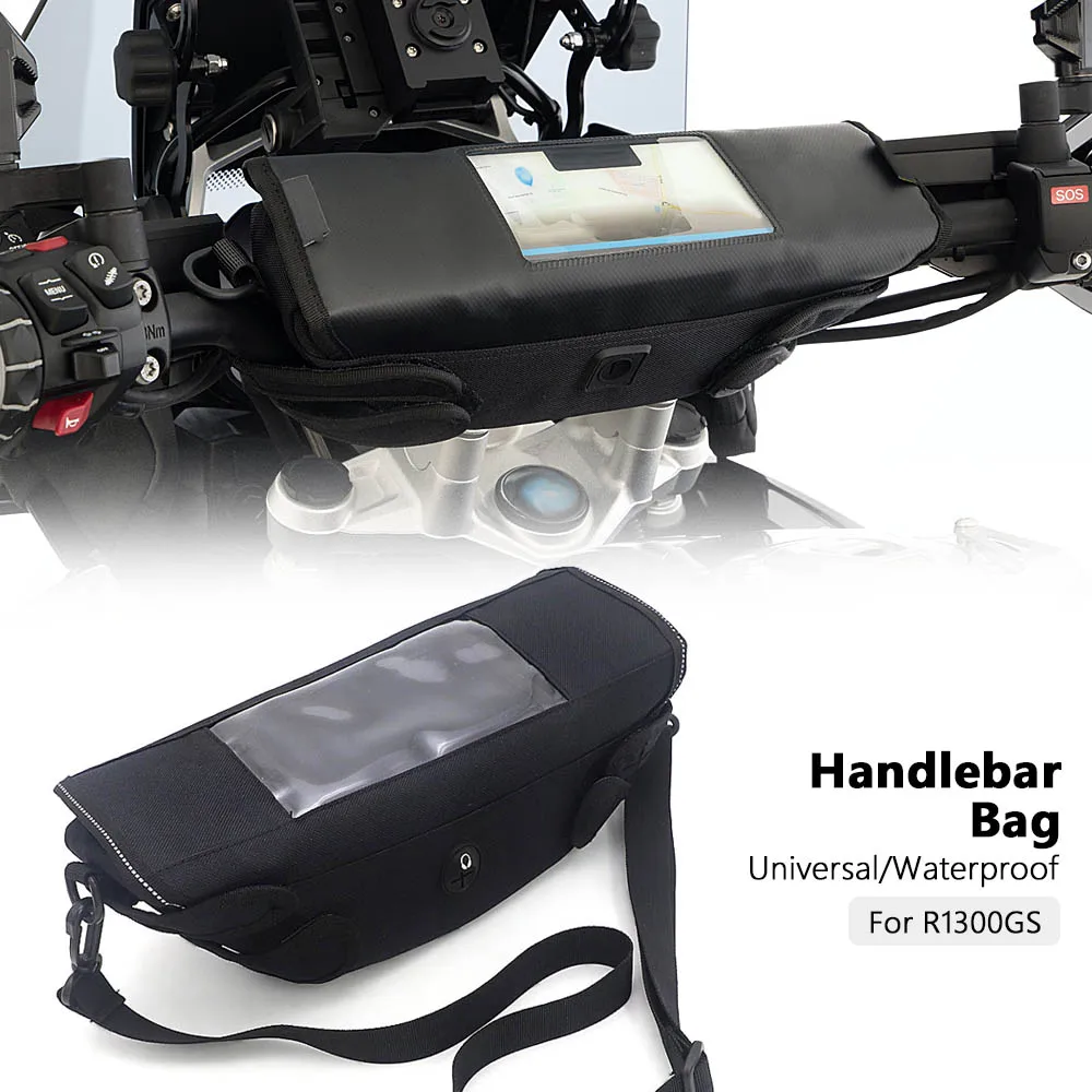 

Motorcycle Black Handlebar Bag Waterproof Frame Front Trunk Pannier Accessories For BMW R1300GS r 1300 gs R 1300 GS R1300 GS