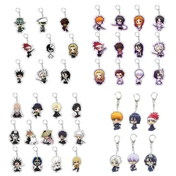 20pcs Anime Bleach Keychain Double Sided Transparent Arcylic Kurosaki Ichigo Ishida Uryuu Kuchiki Rukia Figures Key Chain Gifts