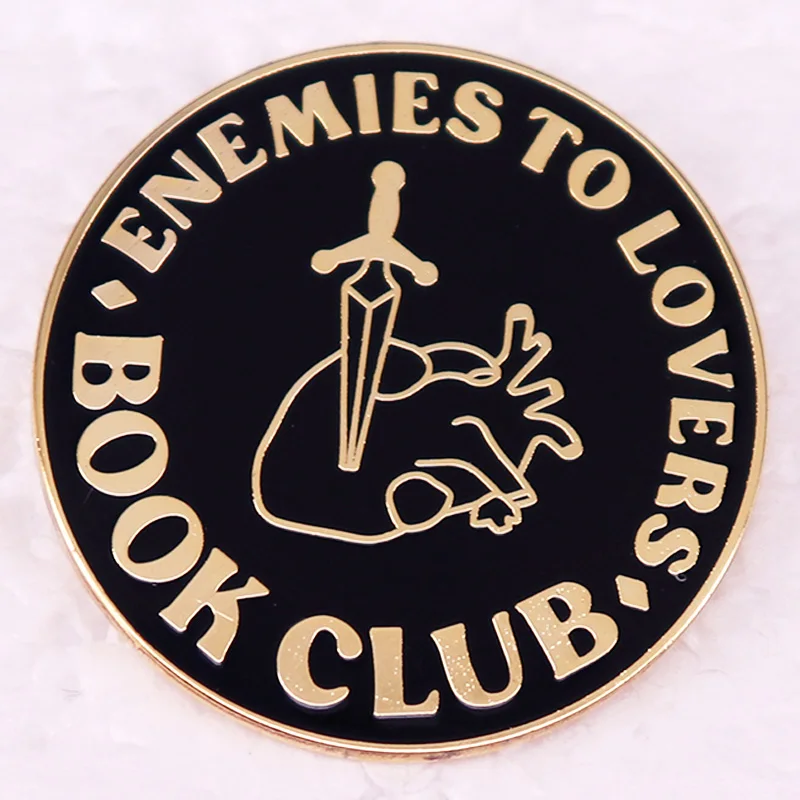 Enemies To Lovers Book Club Badge Spicy Books Lover Gift Enamel Pin Brooch