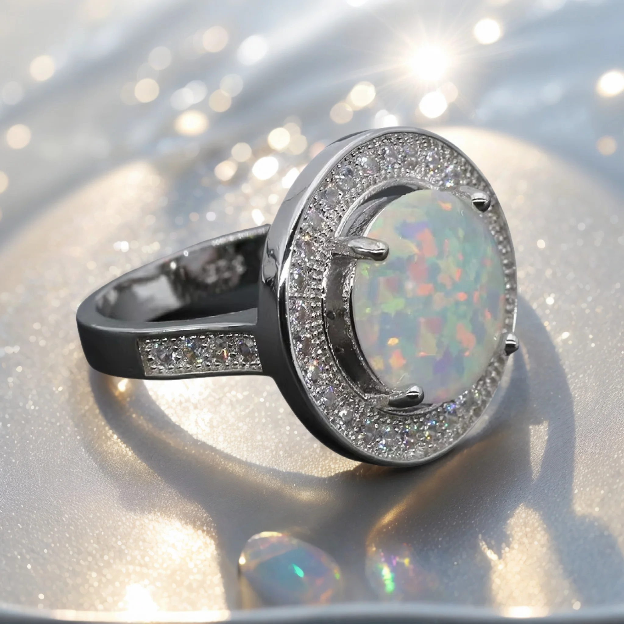 

Luxury Precious Fire Opal Gem Bijoux Tendance 2025 Fashion Rings for Woman & Man Anillos de Compromiso Pareja Vintage Jewellery