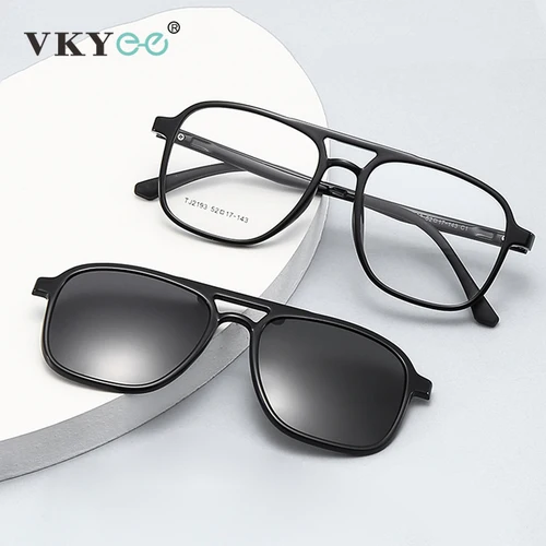 Imagen 1 del producto VICKY gafas de sol polarizadas con Clip magnético abatible prescripción personalizable TR90 miopía hipermetropía gafas de lectura TJ2193