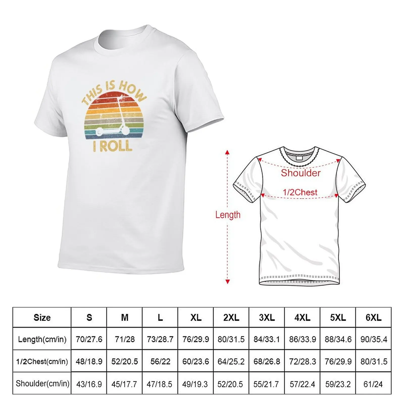 This Is How I Roll - Retro Electric Scooter Saying Scootering Gift T-Shirt anime tshirt man t shirt cotton T-Shirt