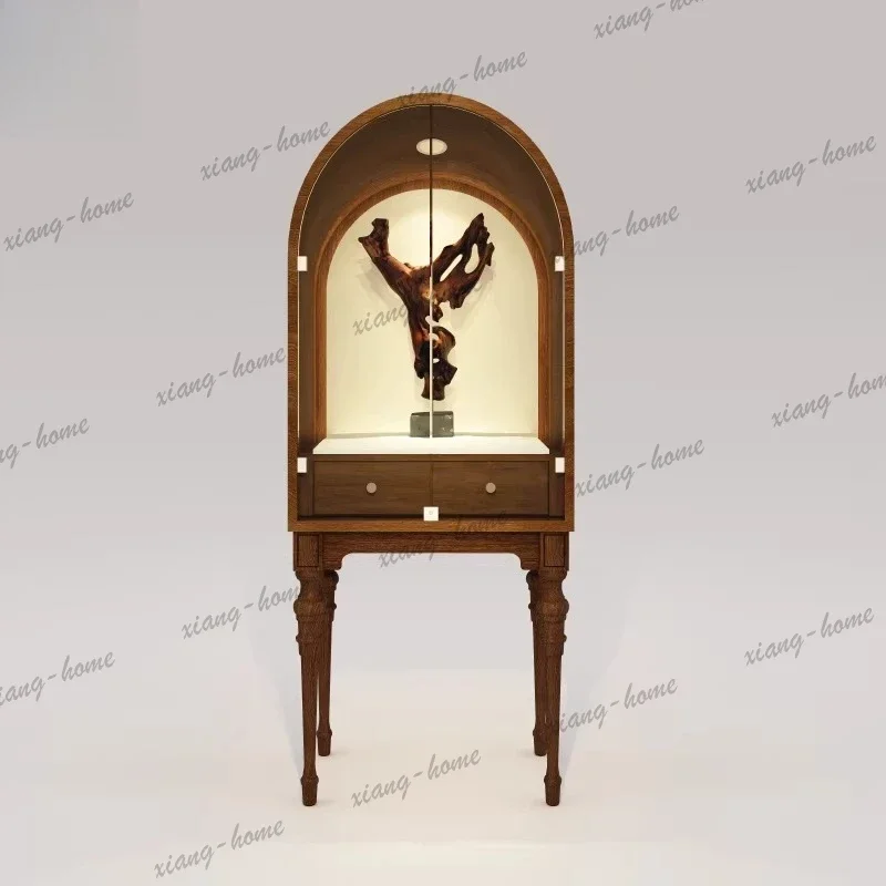 ld Durable Vintage Jewelry Cabinet Display Lock Drawer Safe Jewelry Cabinet Glass Counter Living Room Furniture