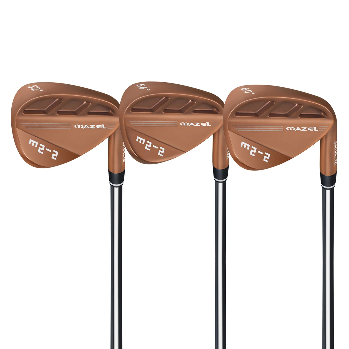MAZEL Premium Golf Wedge Set 52/56/60 درجة CNC مطحنة عالية تدور الوجه الصلب للجنسين المطاط مزورة نوادي الحديد اليد اليمنى