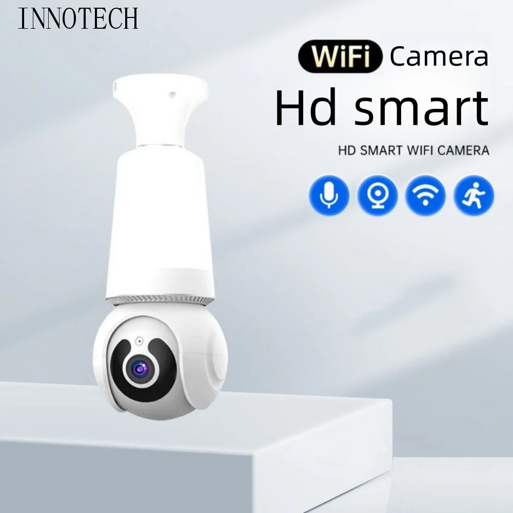 

2MP/3MP Resolution E27 Bulb Camera PTZ Smart Tracking Color Night Vision Wifi Surveillance with LED Bulb TF Card