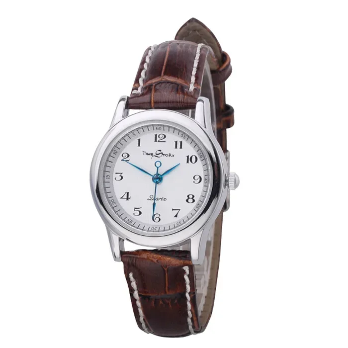 Hot SellingLovers’ Quartz Watch Reverse Anticlockwise Direction Oil Pressure Dial Waterproof  Leather 2026