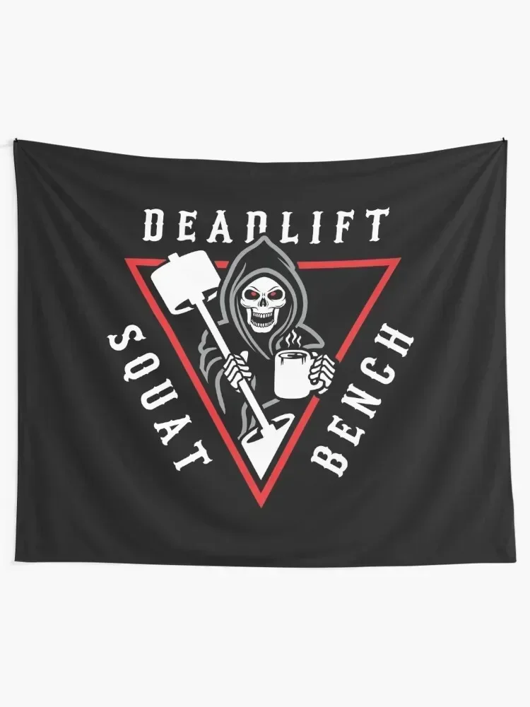 Squat Bench Deadlift Grim Reaper Tapestry Bedroom Decor Aesthetic Room Design Tapestry