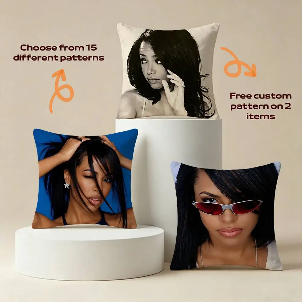 RIP A-Aaliyah Queen of Urban Pop Square Sofa Pillow Cover Solid Color Living Room Home Decor Cushion Case