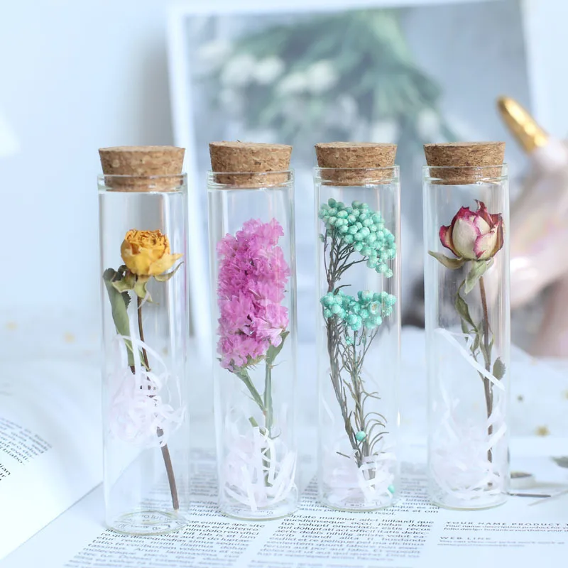 

Transparent Glass Test-tube Vase Simple Niche Floral Home Decor Ornaments Table Decoration Accessories Dekoration