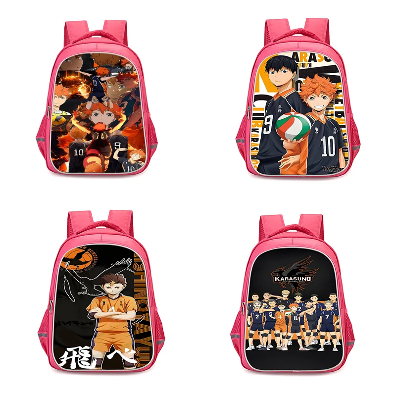 Anime Boy Volleyball Haikyuu Child Backpacks Girls Student Birthday Gift School Bags Camping Durable Rucksack