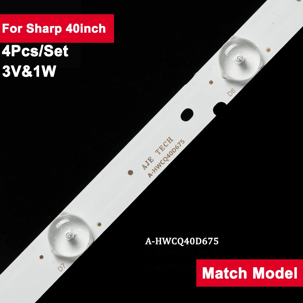 

4Pcs/Set 742mm Backlight Led Tv Repair for Sharp 40inch 9lamp A-HWCQ40D675 4Pcs/Set Led Light Strip Bar LC-40LE265M LC-40LE275T