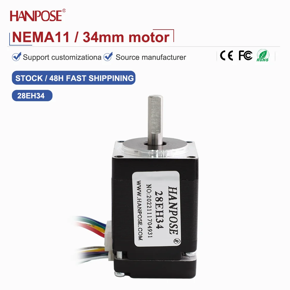 closed-loop stepper motor NEMA8 28EH34 0.8A 3.2V real-time coordinate reading, no step loss, stable operation