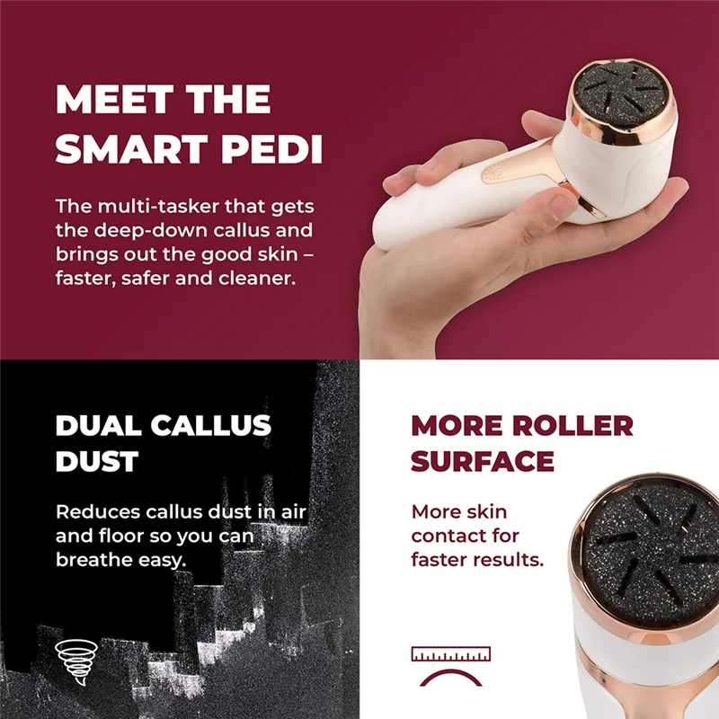 

A07R женское устройство для ухода за ногами, сильное устройство для ухода за ногами, устройство для педикюра, средство для удаления мозолей на ногах, инструмент для ухода за ногами