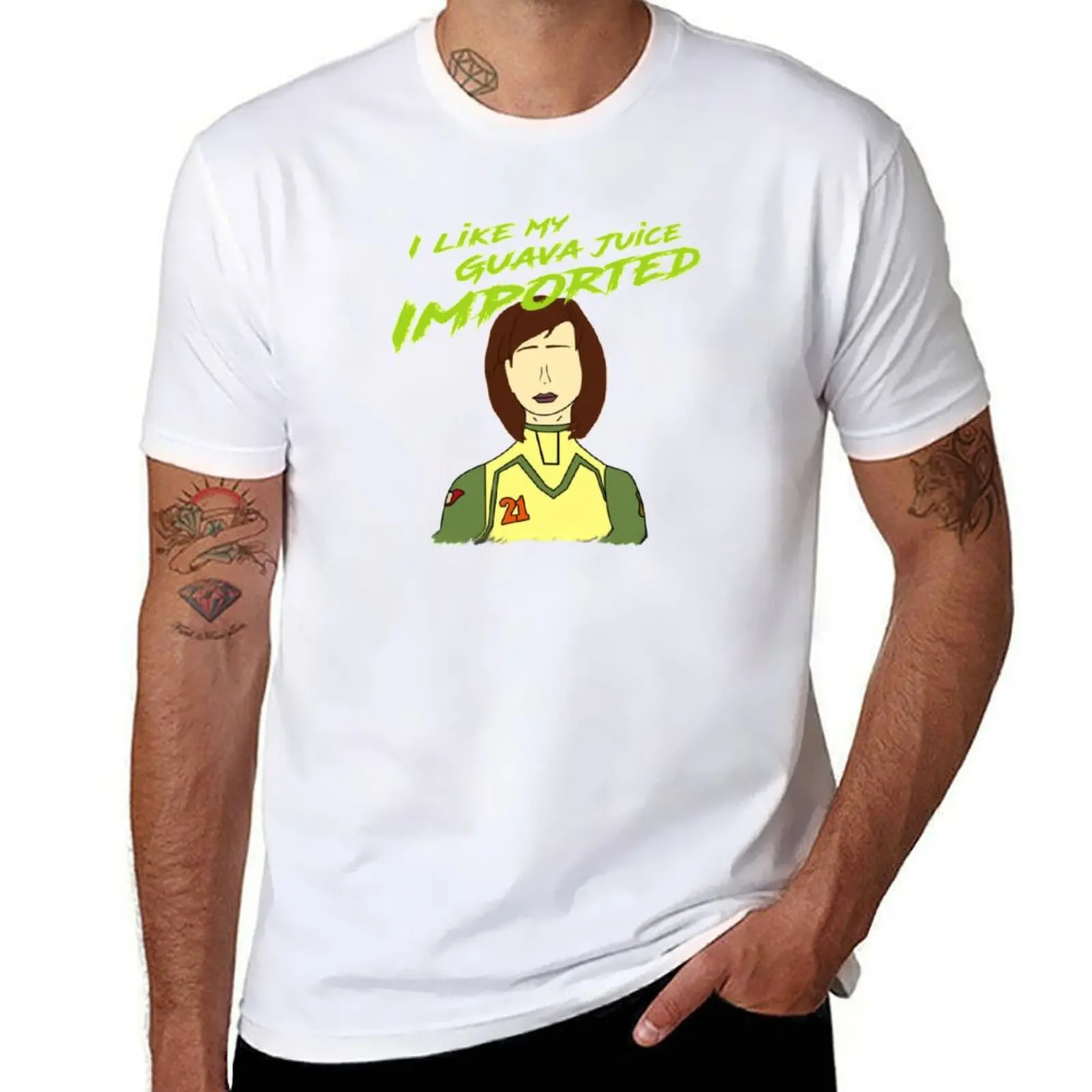 

Esmeralda Sanchez- I like my Guava Juice Imported T-Shirt t shirts for man pack white man t shirt cotton high quality T-Shirt