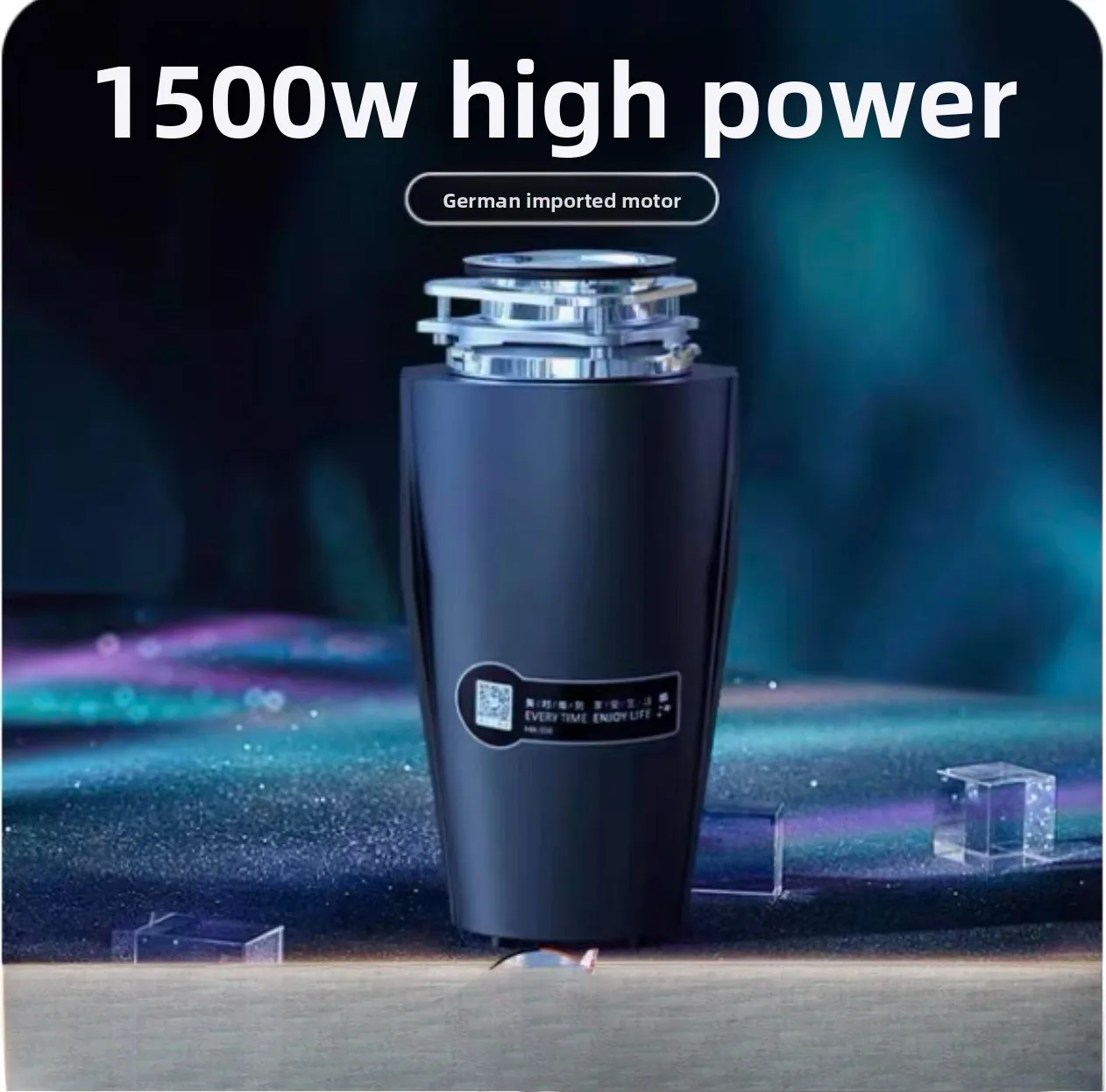 جهاز التخلص من نفايات الطعام، معالج نفايات المطبخ، نفايات المطبخ، مجاري الطعام، سحق تلقائي #1