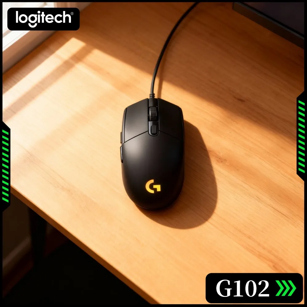 Logitech G102 Wired Gaming Mouse Comfortable Grip Contour RGB Sync Lights Remappable Keys For Windows Computer Devices