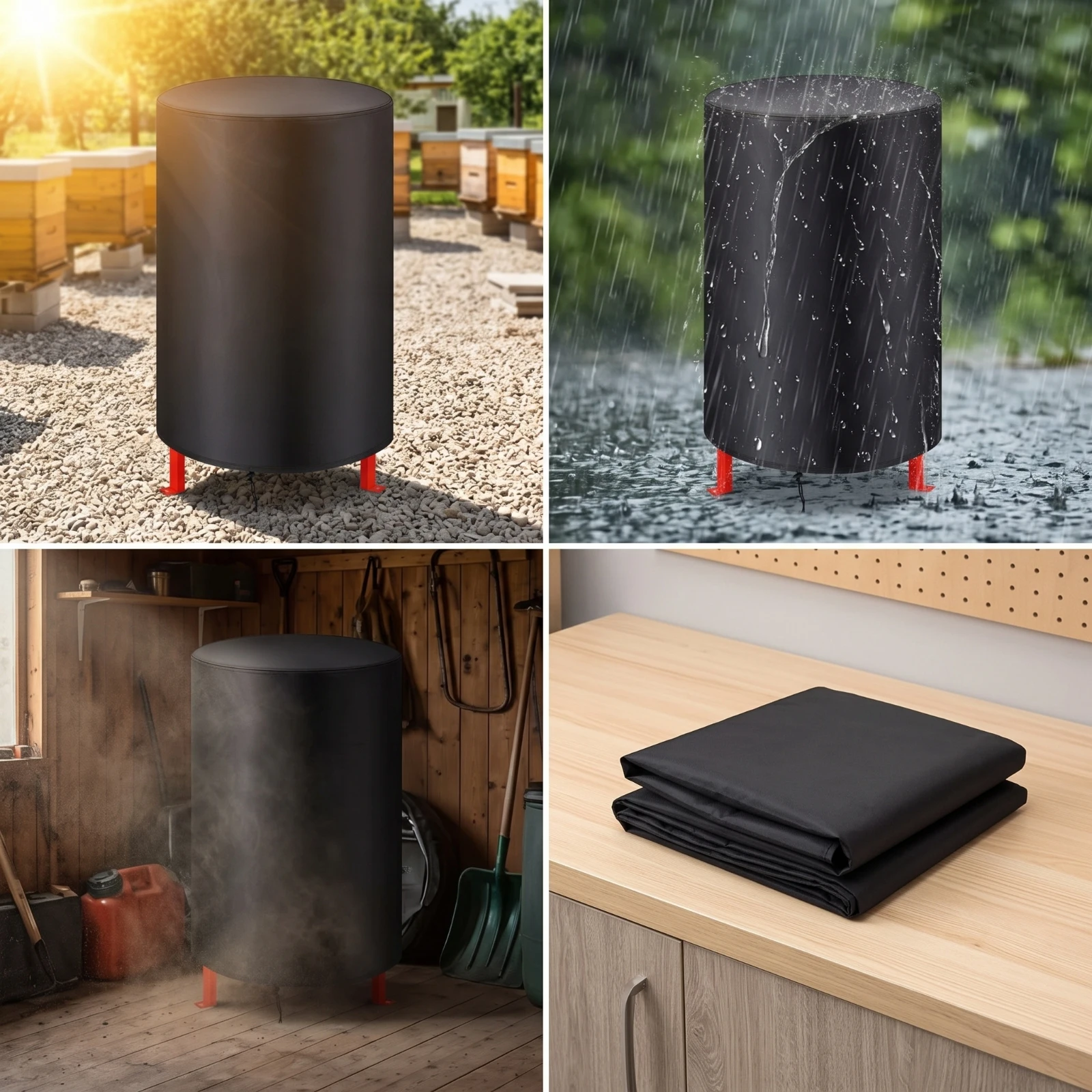 Honey Extractor Cover Weatherproof Beekeeping Extractor Cover with Zipper and Drawstring Protector Sheltering Heavy-Duty view 6