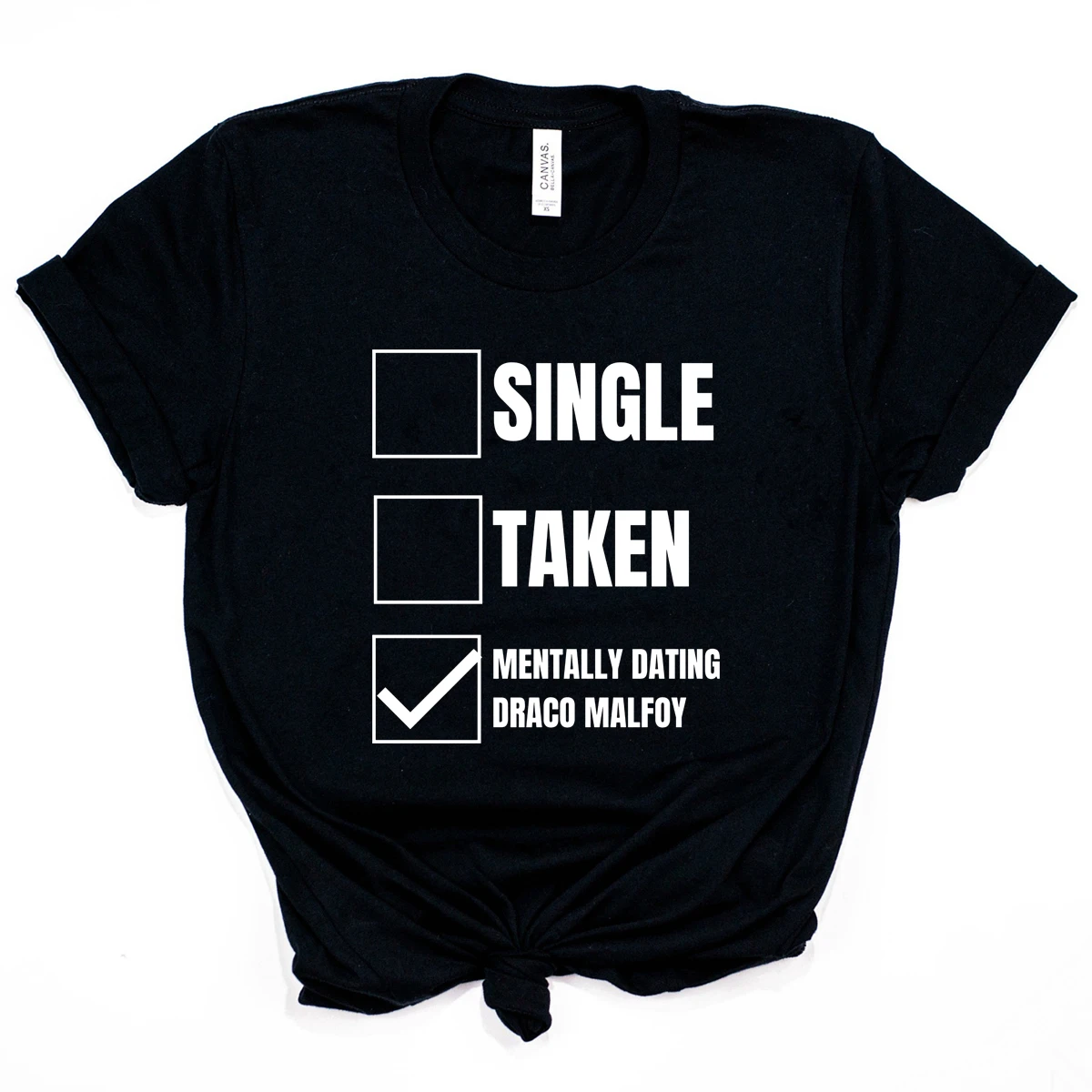 Camiseta divertida con lista de verificación 'Mentally Dating Draco Malfoy', camiseta genial de Slytherin Malfoy, camiseta de mago de escuela de magia, tops hipster