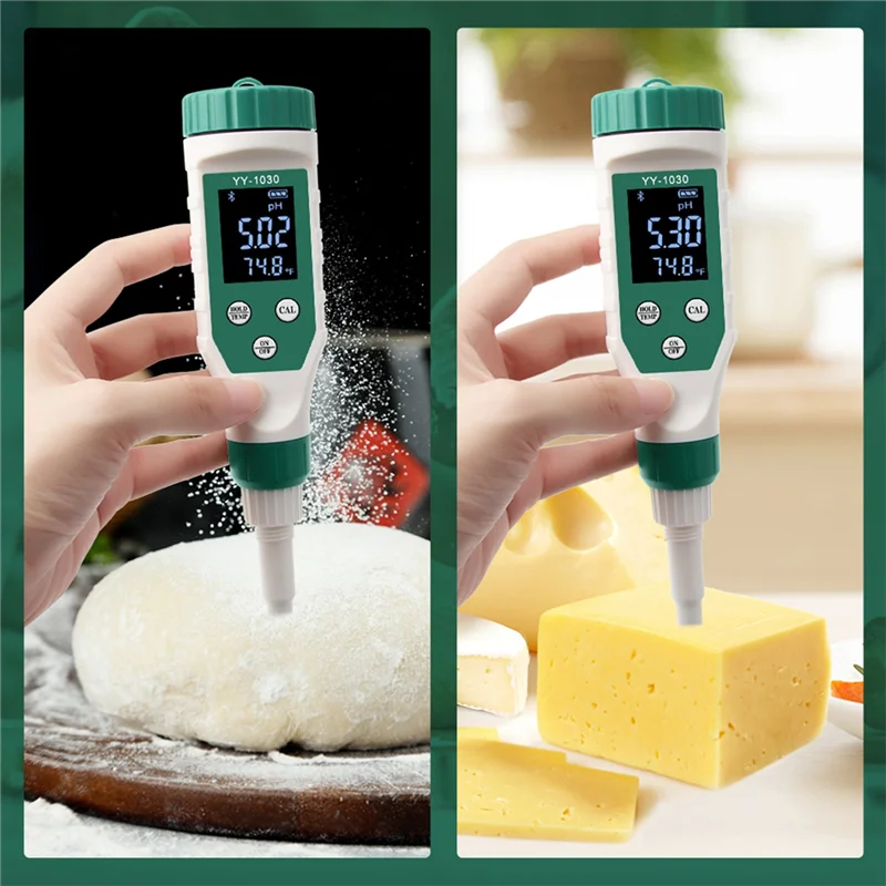 

YY1030- Smart Bluetooth PH Meter Aquarium SPA Pool PH Water Quality Monitor Tester for Soil Cosmetic Food Cheese Meat