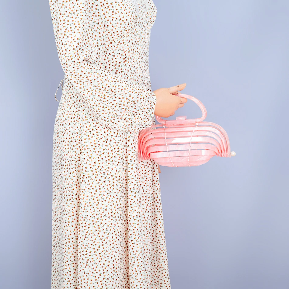 女性のためのヴィンテージスタイルのビーチバッグ,2022,アクリル織りバスケット,高品質の高級アクセサリー,丸い透かし彫りの財布とハンドバッグ,休暇のためのデザイナーハンドバッグ