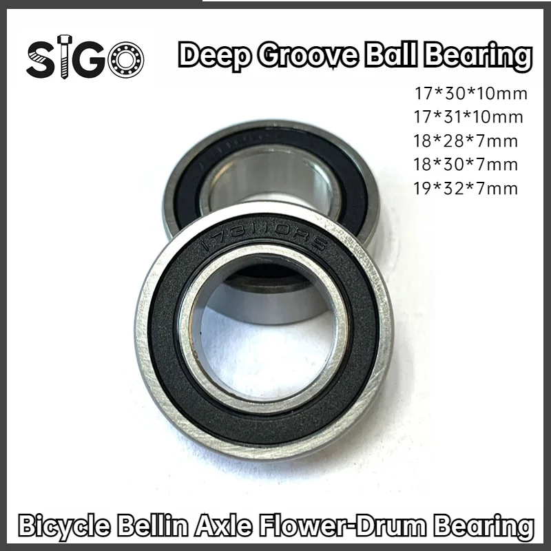 2/4pcs Bicycle bearings Flower drum axle mountain bike bearings 173010-2RS 17X30X7 173110 18287 18x28x7mm 18307  19327-2RS