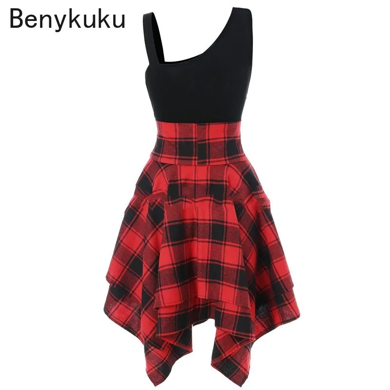 فستان نسائي عتيق بكتف بارد متقاطع غير منتظم منقوش ومزين بقطع القماش بدون أكمام وأربطة فساتين مثيرة للحفلات القصيرة #2