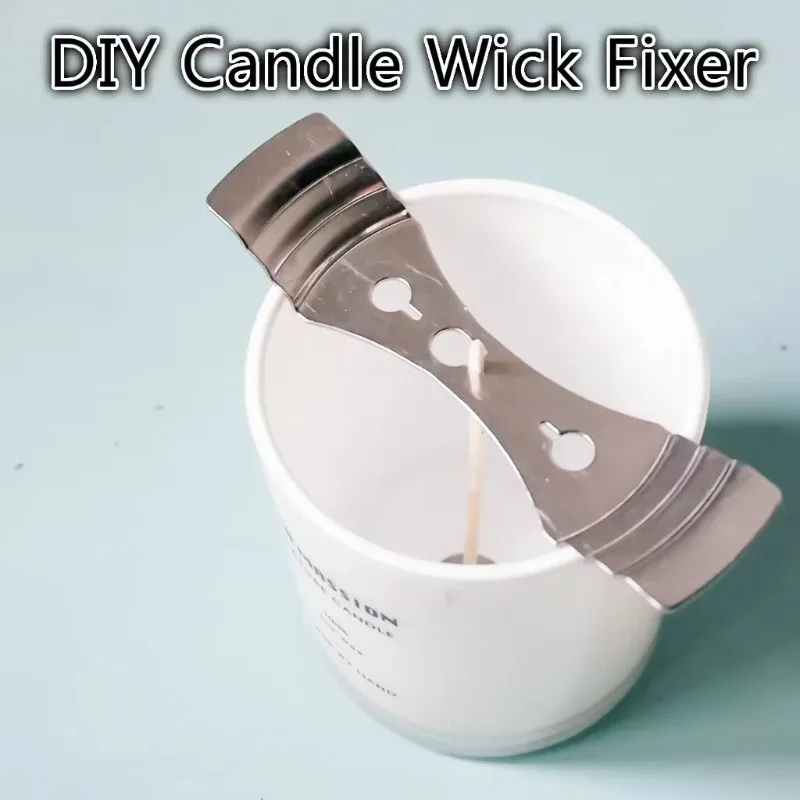 Mezclador de mecha de vela DIY, fijador de mecha de vela perfumada hecha a mano, taza, mecha de vela, Clip, herramienta de bricolaje, mechas de algodón de vela fija