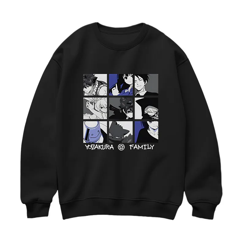 Anime MissionYozakura Family Oversized Hoodie Women Men O-neck Long Sleeve Crewneck Sweatshirt Casual Loose Pullover Tops
