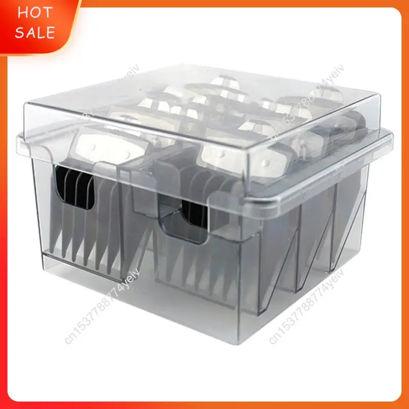 3x caixa de armazenamento base grade para 8 pçs máquina cortar cabelo aparador limite pente guia ferramenta barbeiro para wahl guia pentes a62x