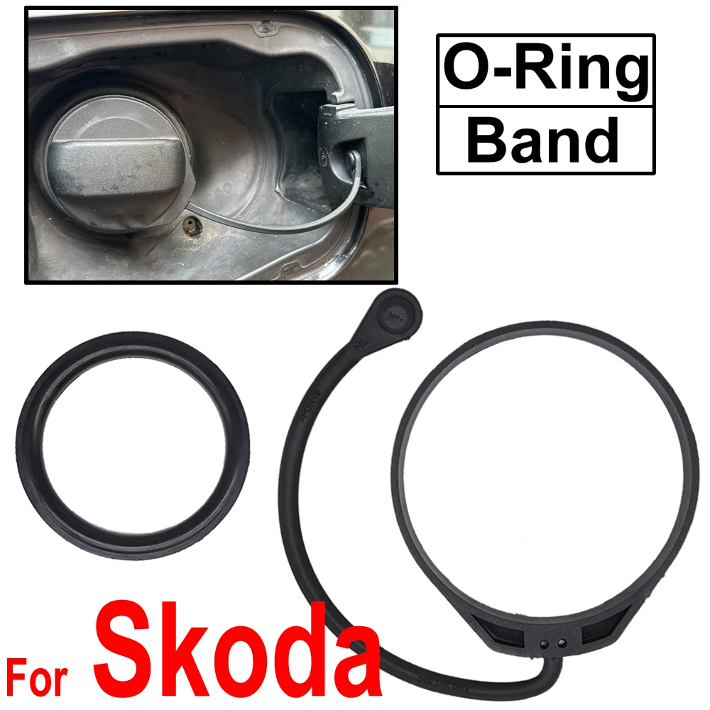 

For Skoda Fabia 6Y NJ Octavia 1Z 5E Fuel Tank Cap Petrol Gas Seal Neck Ring Tether Rope Strap Band Repair 5Q0201550AT 1H0201553B