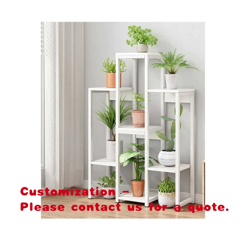 custom.Modern Multi-Layer Wooden Flower Pot Shelf Black Framed Stainless Steel Decorative Wall Display Plant Stand Bathroom
