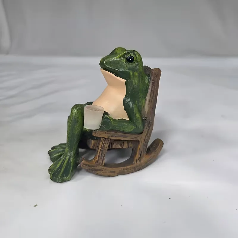 

Миниатюрная садовая статуя лягушки, подарки для мамы и папы, украшения для дома, аксессуары для сказочного сада, уличное освещение, солнечный садовый декор лягушки
