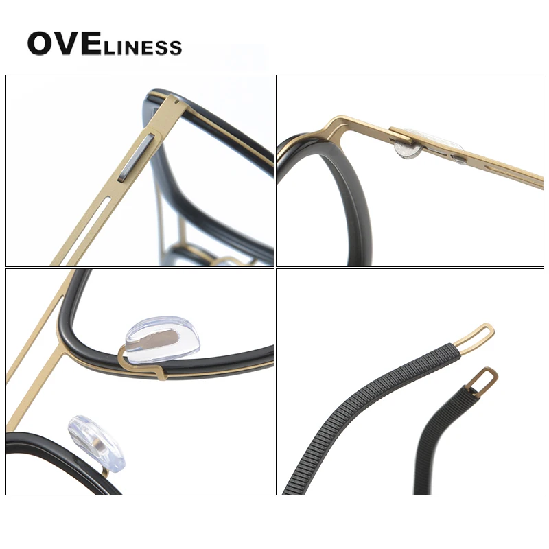 Pure Titanium Glasses Frame Homens mulheres Retro Vintage Square masculino Eyewear 2023 Nova Receita Óptica Miopia Óculos Quadros