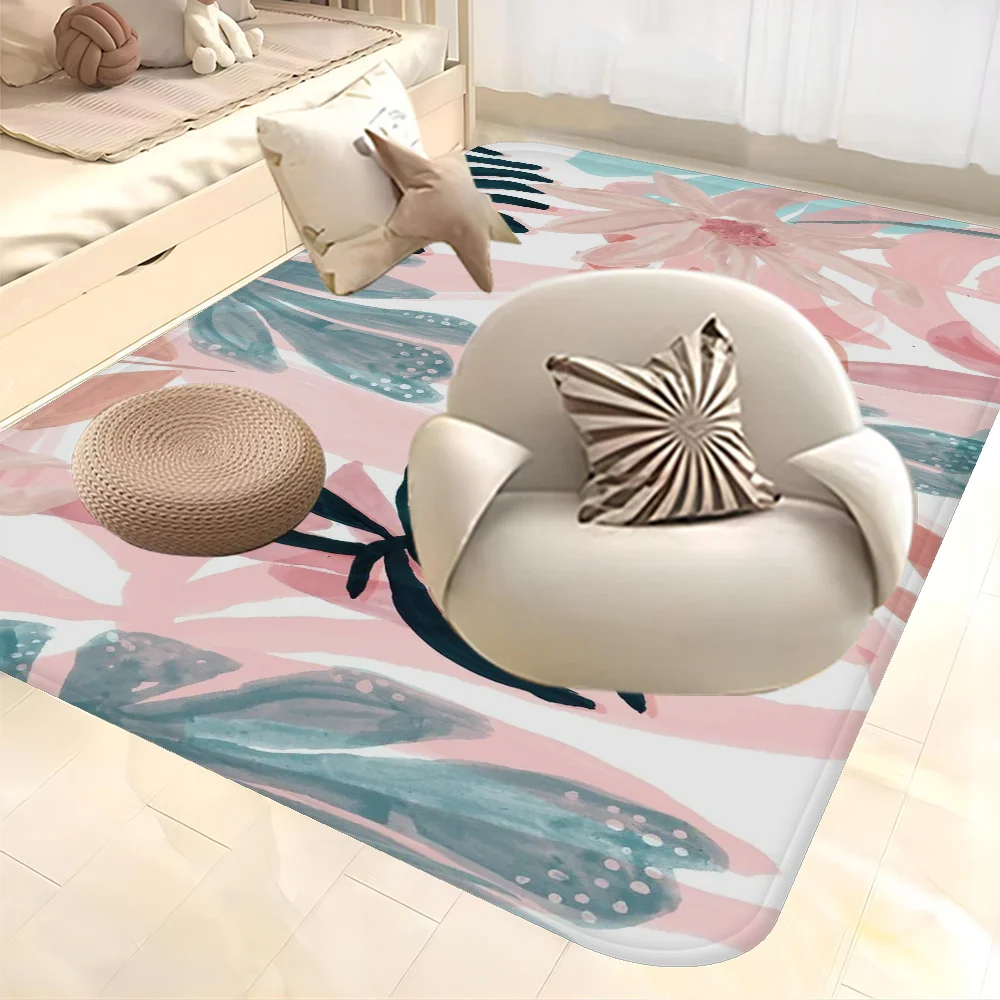 Tropical Floral animal Kitchen Mat Cheaper Anti-slip Modern Living Room Balcony Printed Modern Home Decor