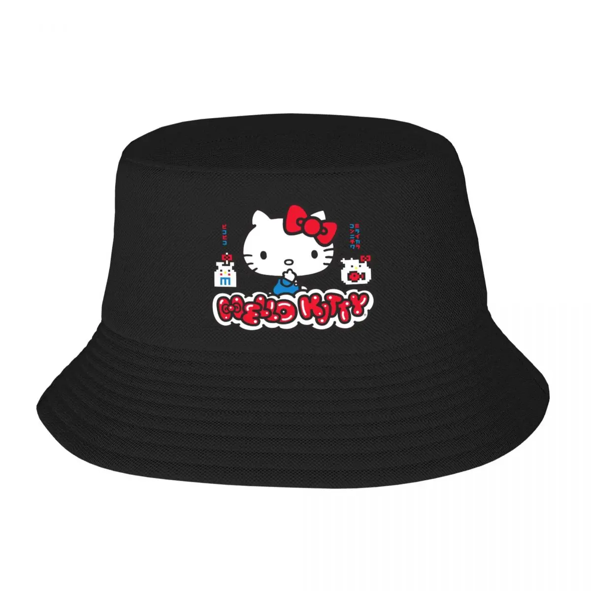 

Picnic Headwear Hello Kitty Sanrio Outfit Bucket Hat Harajuku Girls Sun Bob Hat