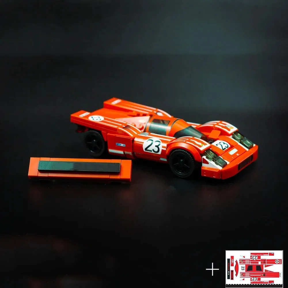 238PCS Number 20 Gulf 917k With Stickers Assemble  Building Blocks Creativity Racing DIY Model Toy Brick Children's Holiday Gift