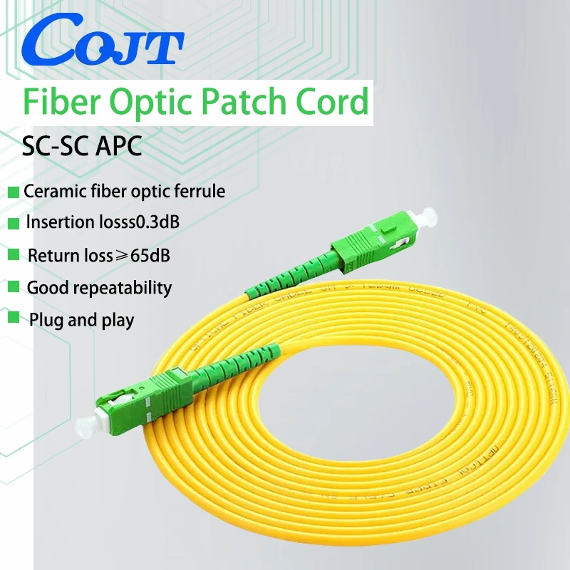 

Sc/apc Fiber Optic Patch Cord Cable Sc-sc 1/3/5/10/20/30m Jumper Single Mode Simplex 2.0mm Optical Fibra Optica Ftth