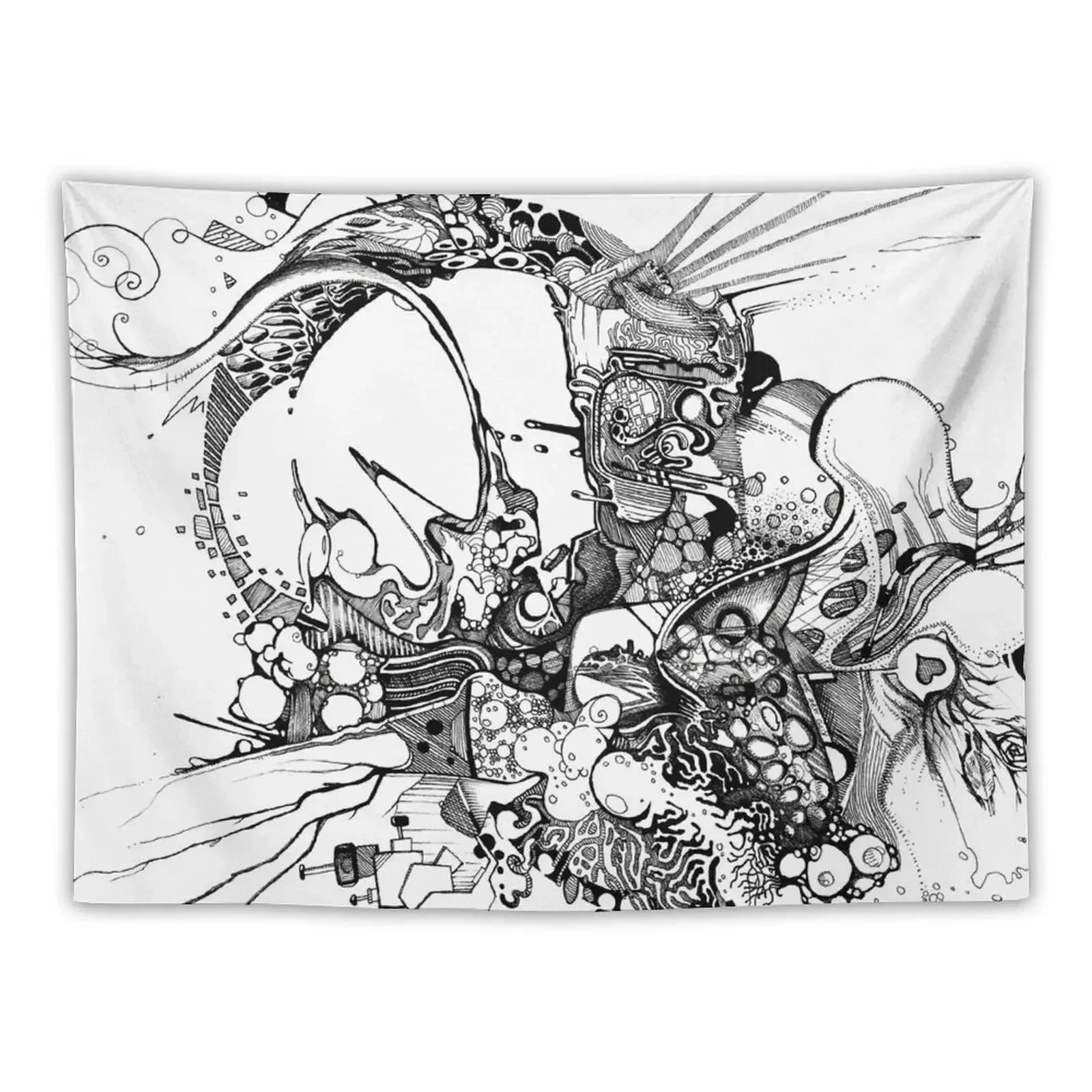 This Test Isn't - Pen Illustration Tapestry Things To The Room Room Decor Korean Style Room Decorator Cute Decor Tapestry