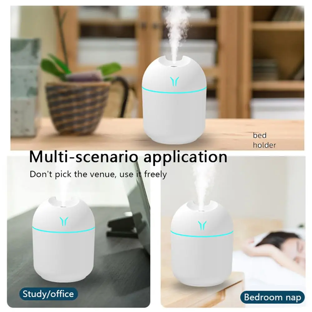Увлажнитель воздуха с холодным туманом, 250 мл, с искусственным светом, мини-увлажнитель воздуха H2O с автоматическим отключением, персональный Рабочий стол для дома