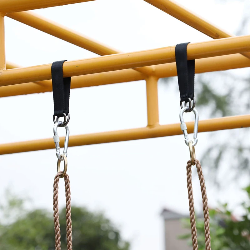 Outdoor Tree Swing Straps 200kg Heavy Duty Hook Ring Hanging Belt Connecting Belt For Hammock Punching Bag Swing Horizontal Bar