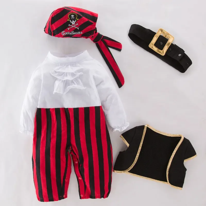 

Halloween boy pirate captain suit performance costume holiday costume