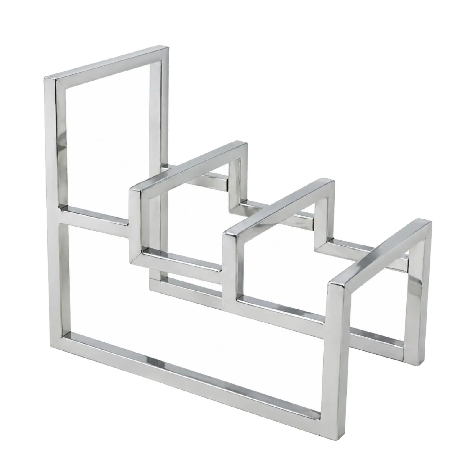 Wallet Display Rack Stainless Steel 3 Tier Countertop Organizer for Retail Showcase Stand Shelf Display Holder