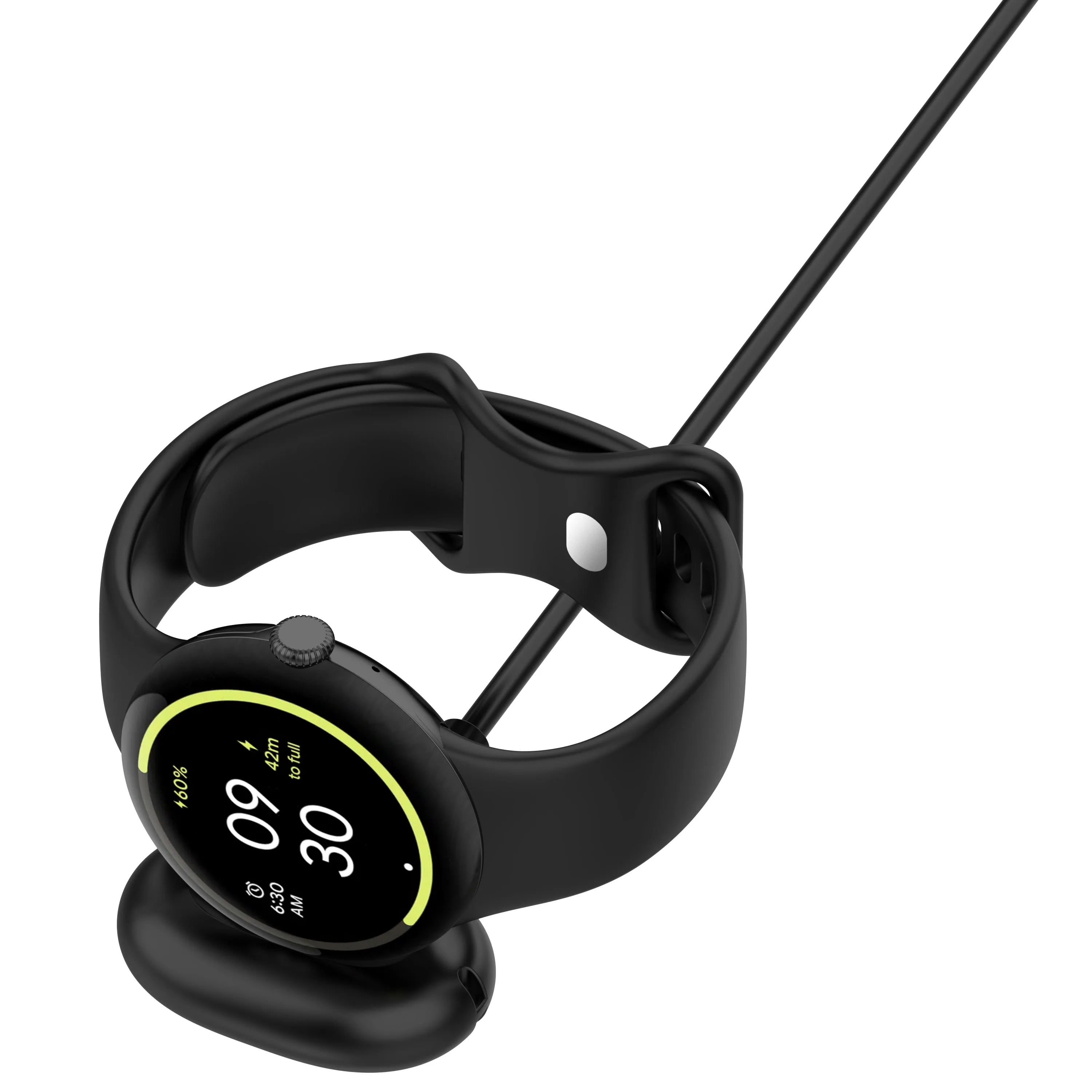 Separable 2 in 1 Charging Dock & Cable for Google Pixel Watch 4, Anti Drop Stable Magnetic Watch Charger in Black White - view 6
