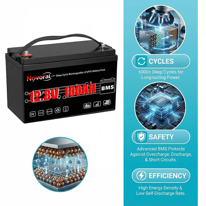 

VEMDIA 12V 100Ah LiFePO4 Battery for RVs Camping Trolling Motors Fish Finders Boats Traction Fishing Motors Off-grid Solar