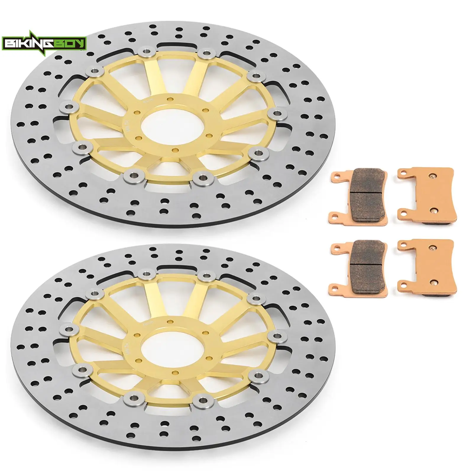 BIKINGBOY For Honda CBR900RR Fireblade 92 93 94 95 96 97 98 99 00 01 02 03 Front Brake Discs Disks Rotors Pads CBR 900 RR Set