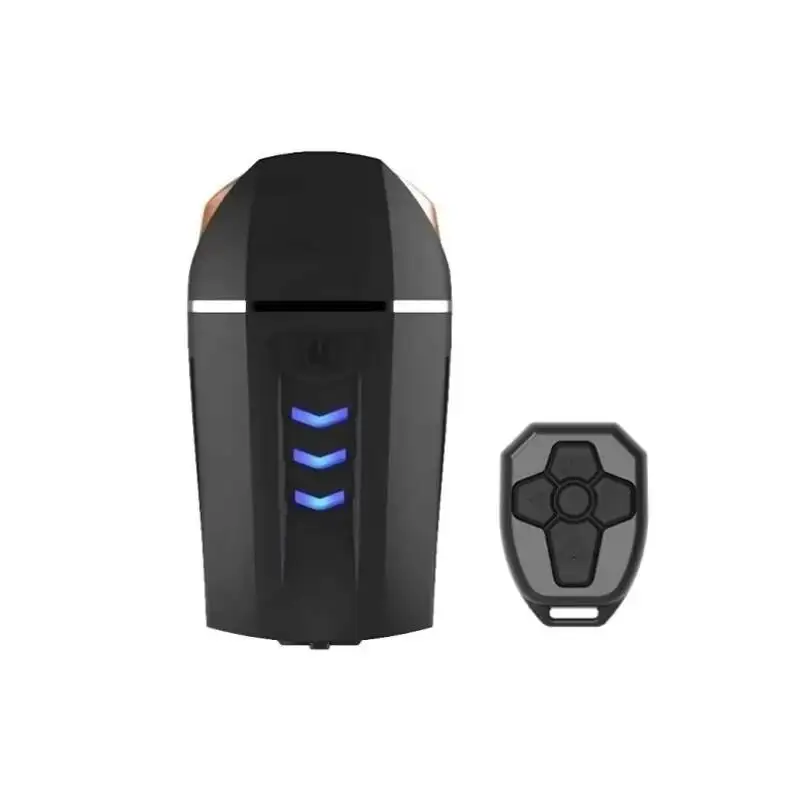 ESLNF with Bicycle Light USB Wireless Siren Horn Alarm Charge Front Remote Control Bicycle light Bike Headlight