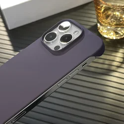 Luxury Ultra-thin Frameless PC Hard Case For iPhone 17 Air 16 Pro 15 14 Plus 13 12 11 Pro Max Luxury Slim Cooling Candy Cover