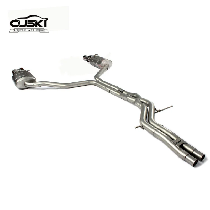 CUSKI 304 Stainless Steel Car Exhaust Tuning System for Audi A6/A7/C7/C8 2.0T/3.0T 2019-2022 Catback Exhaust Increase Power